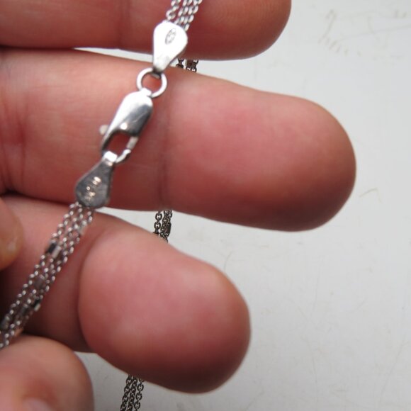 *925 Sterling Silver Multi chain Necklace - Picture 4 of 4